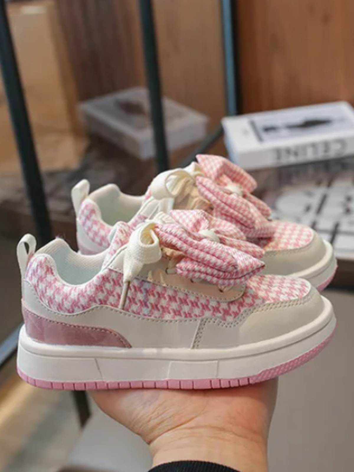 Mia Belle Girls Houndstooth Sneakers | Shoes By Liv And Mia