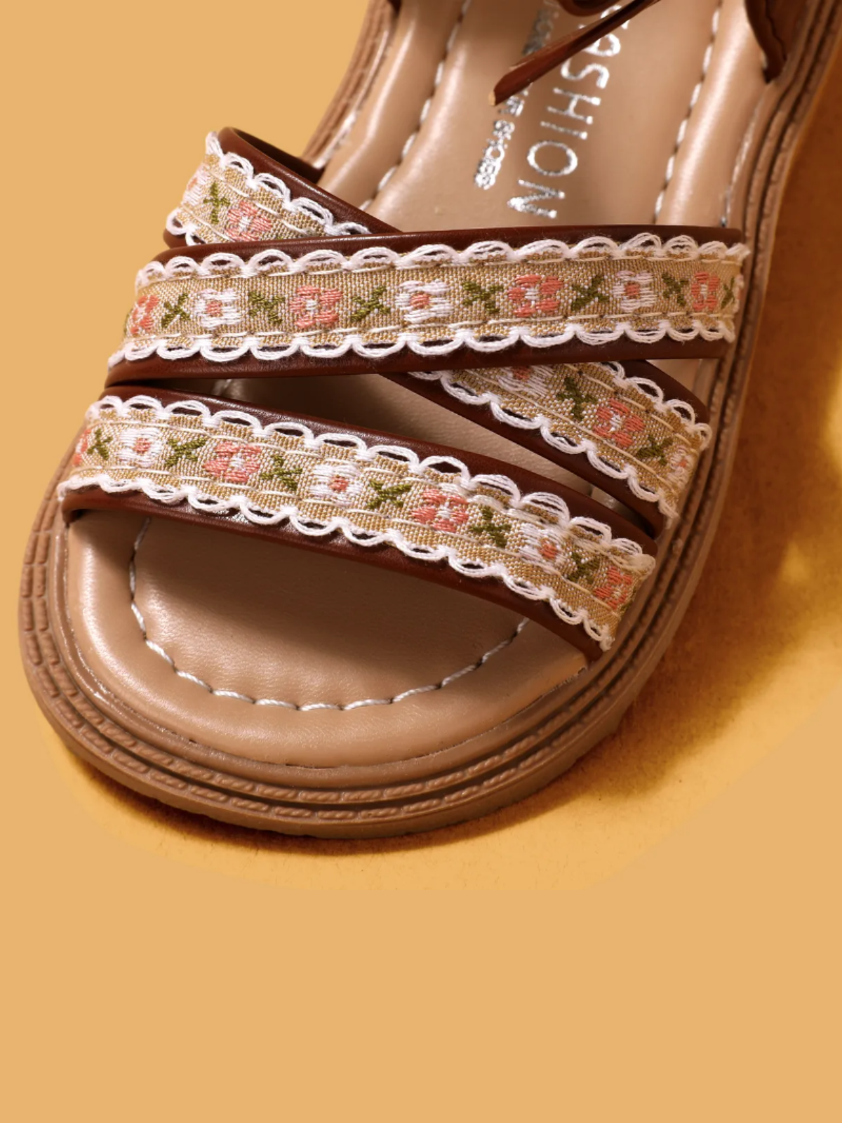 Girls Boho Floral Sandals