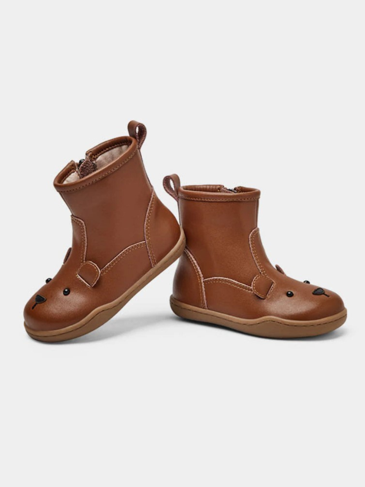 Mia Belle Girls Teddy Bear Leather Boots | Shoes By Liv & Mia