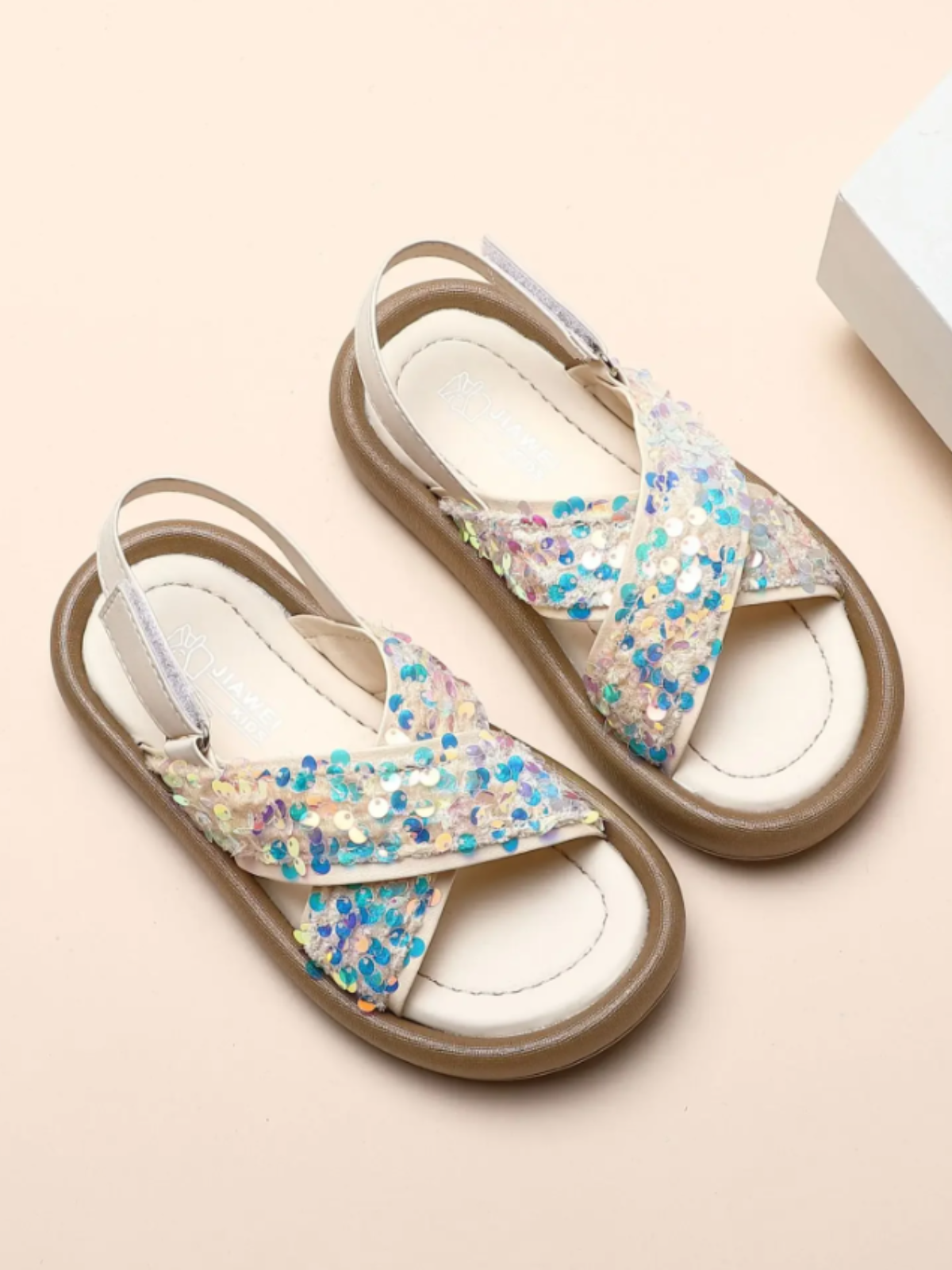 Shimmer Stride Sequin Sandals