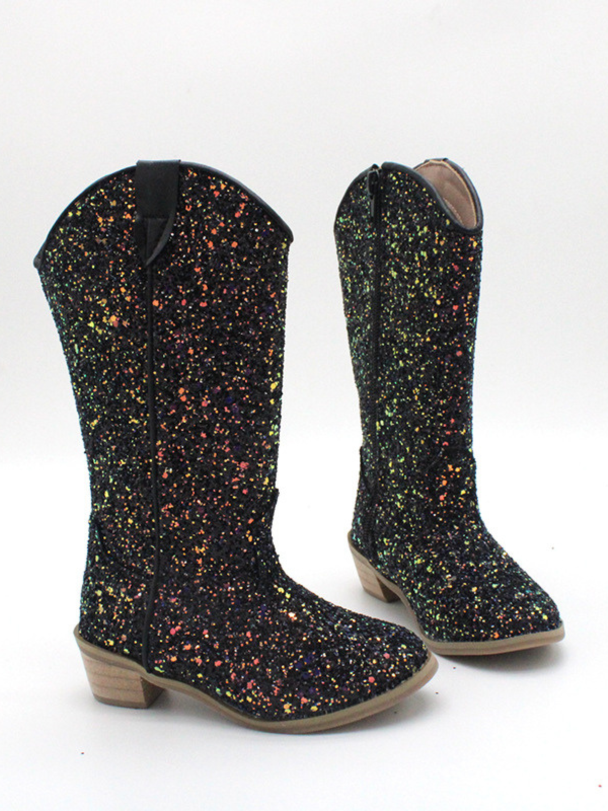Kids Shoes By Liv & Mia | Girls Glittery Knee High Cowboy Boots 