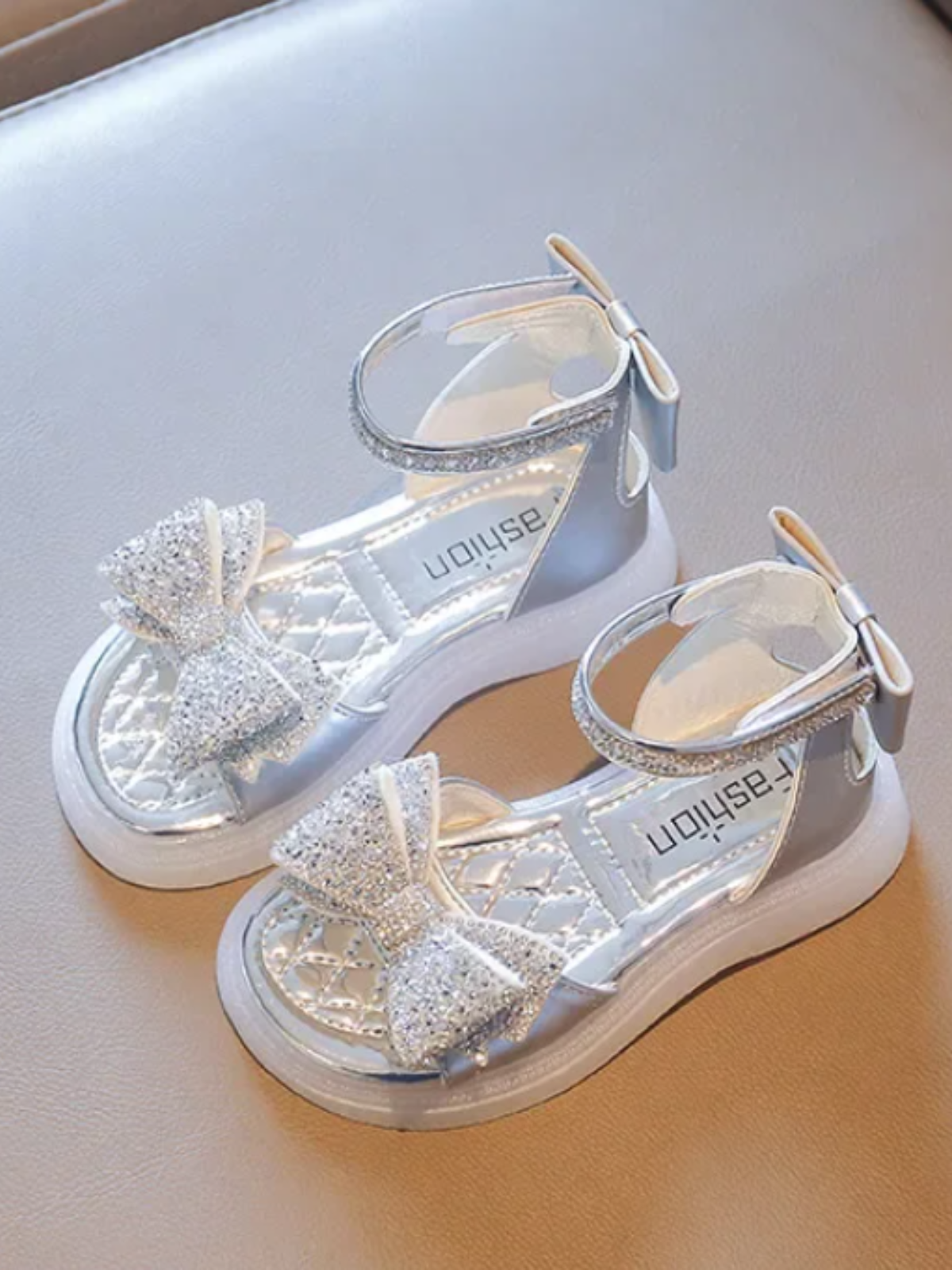 Sparkly Girls' Bow-Knot Glitter Sandals