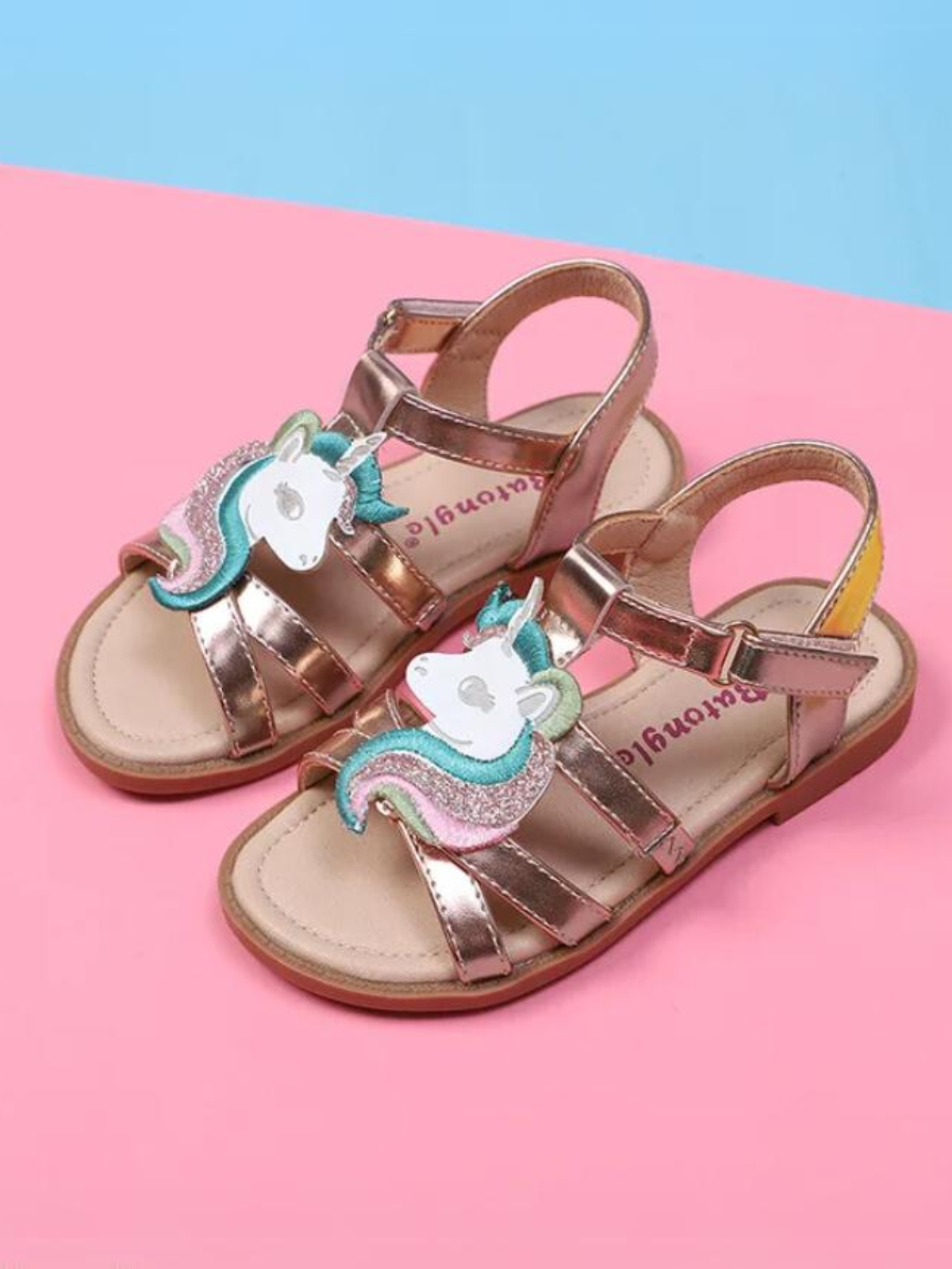 Magical Unicorn Metallic Sandals
