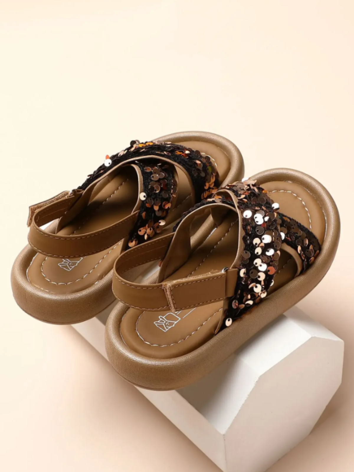 Shimmer Stride Sequin Sandals