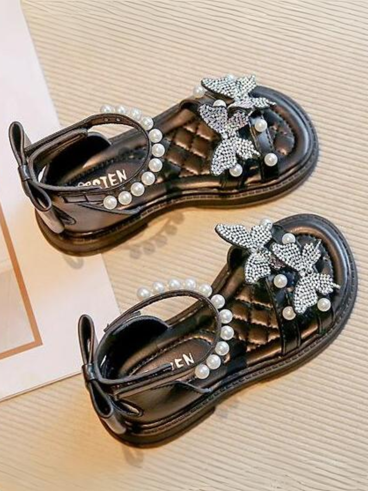 Girls Pearl Butterfly Sandals