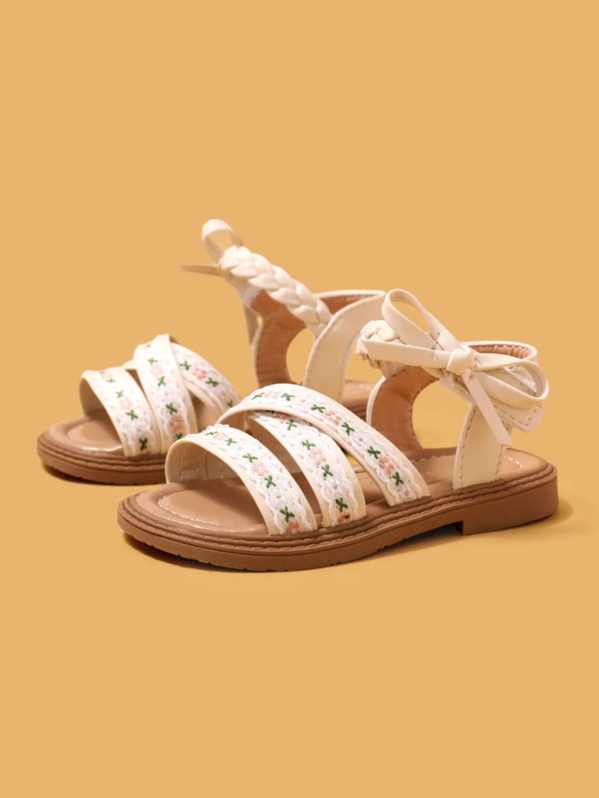 Girls Boho Floral Sandals