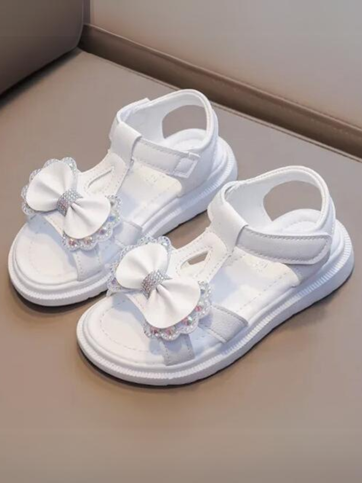 Mia Belle Girls Bow T-Strap Sandals | Shoes By Liv And Mia