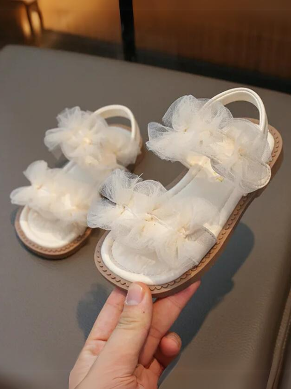 Summer Whispers Sandals with Delicate Floral Detail