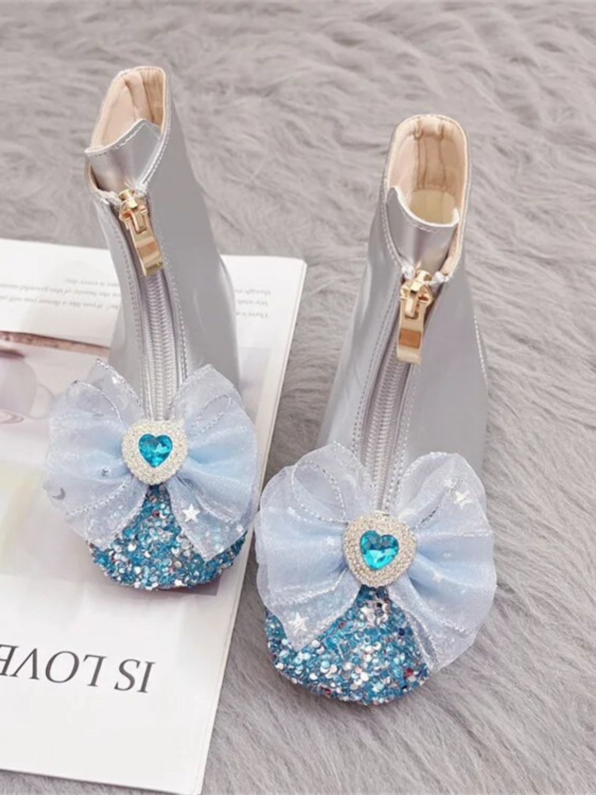 Mia Belle Girls Sequin Toe Boots | Shoes By Liv & Mia