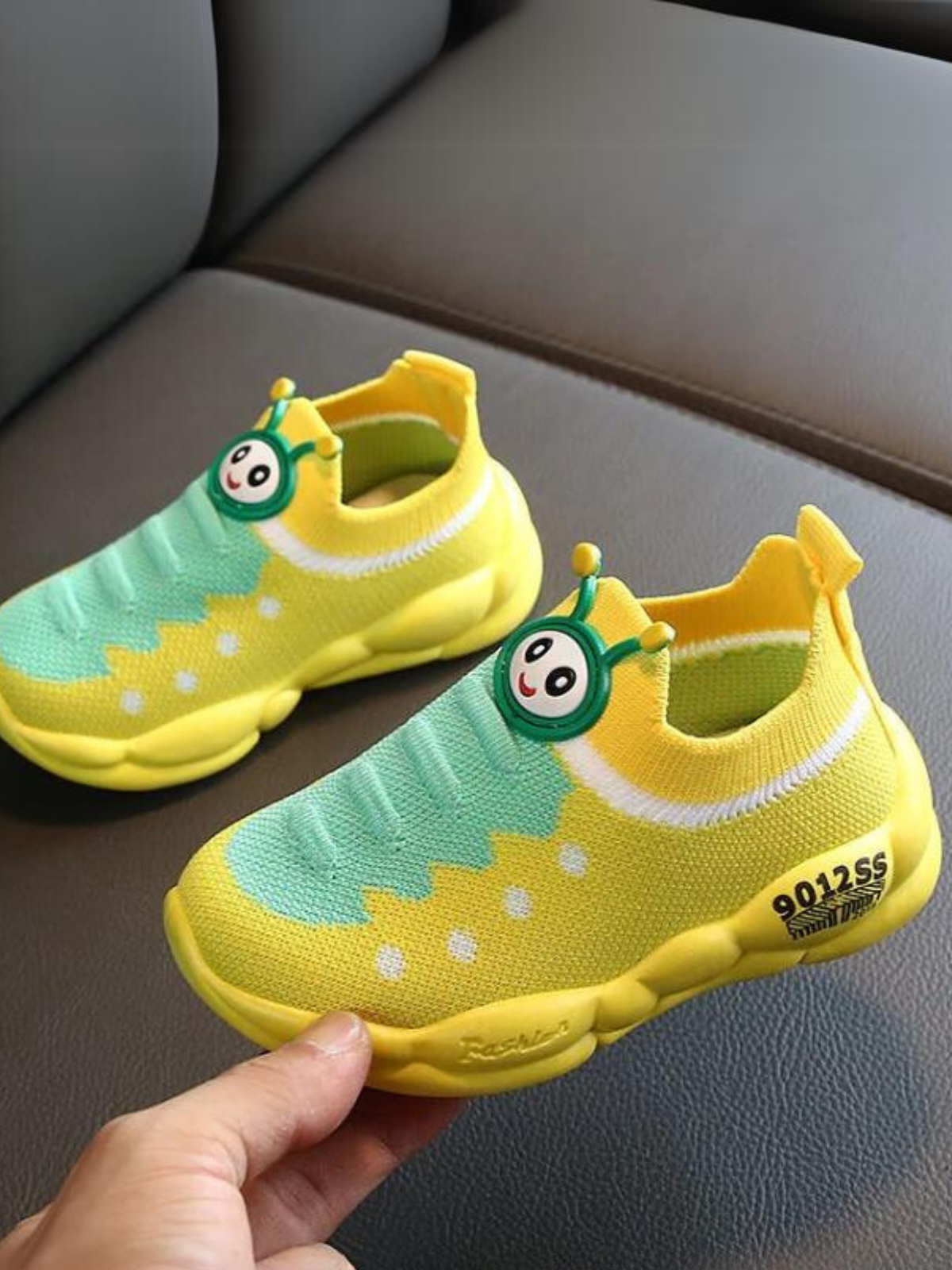 Girls Adorable Knit Slip-On Sneakers