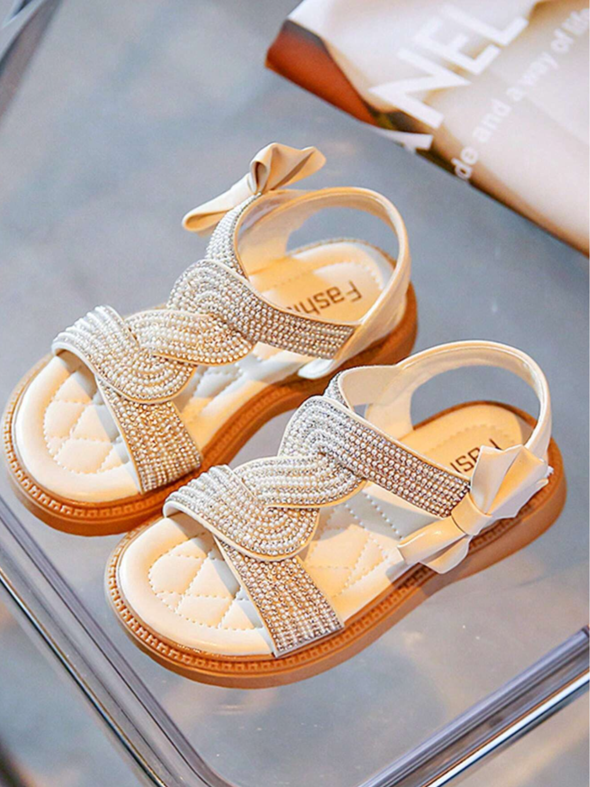 Shimmer and Shine: Girls' Fancy Glitter Sandals for Every Occasion