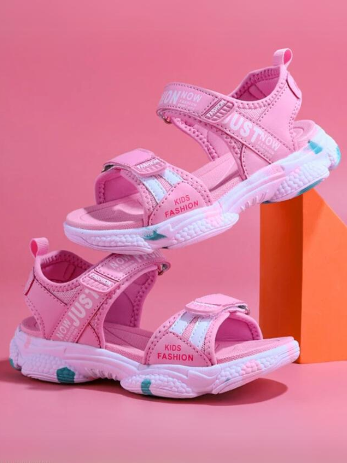 Stylish and Comfortable Girls' Pink Sports Sandals