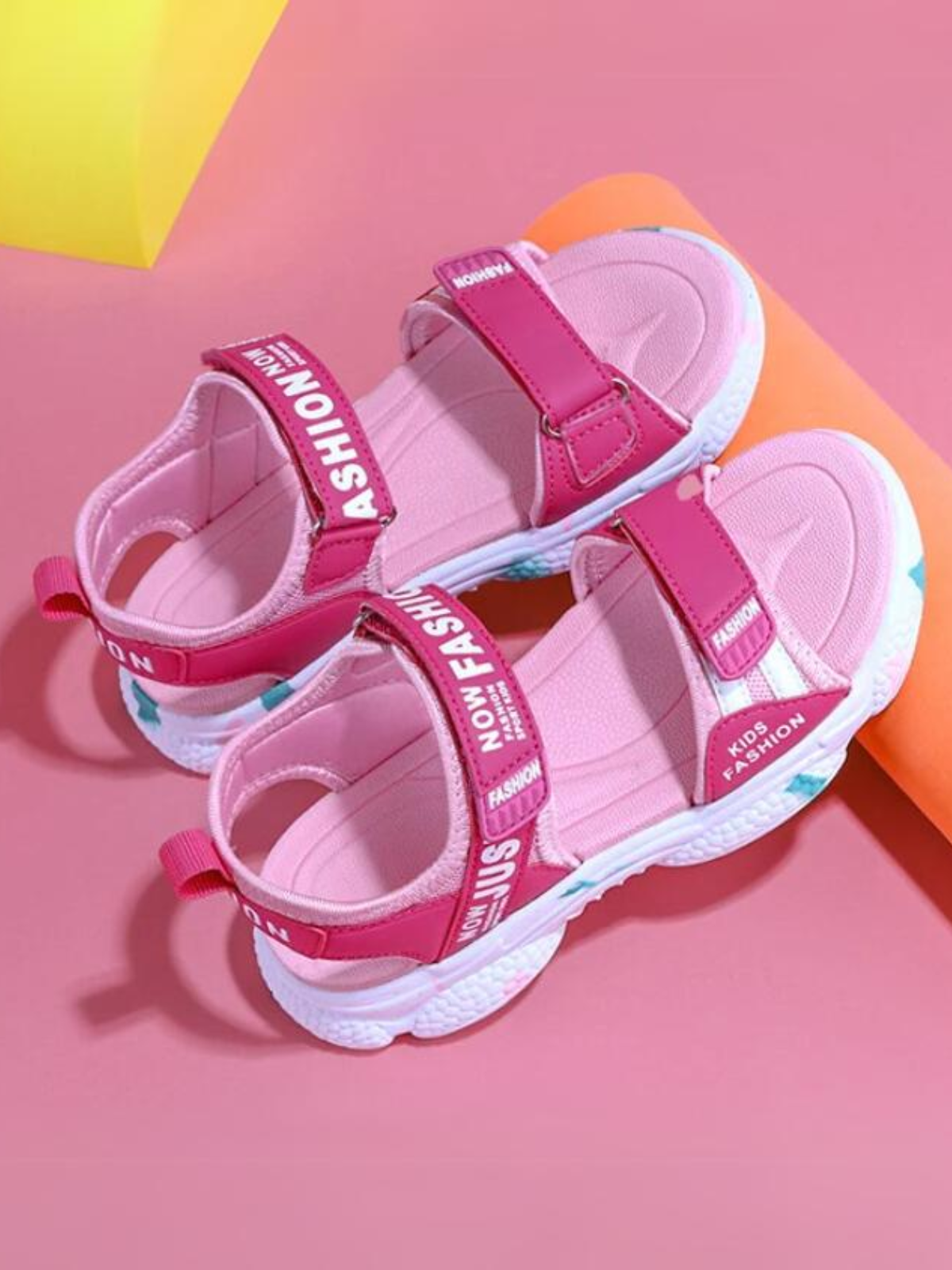 Stylish and Comfortable Girls' Pink Sports Sandals
