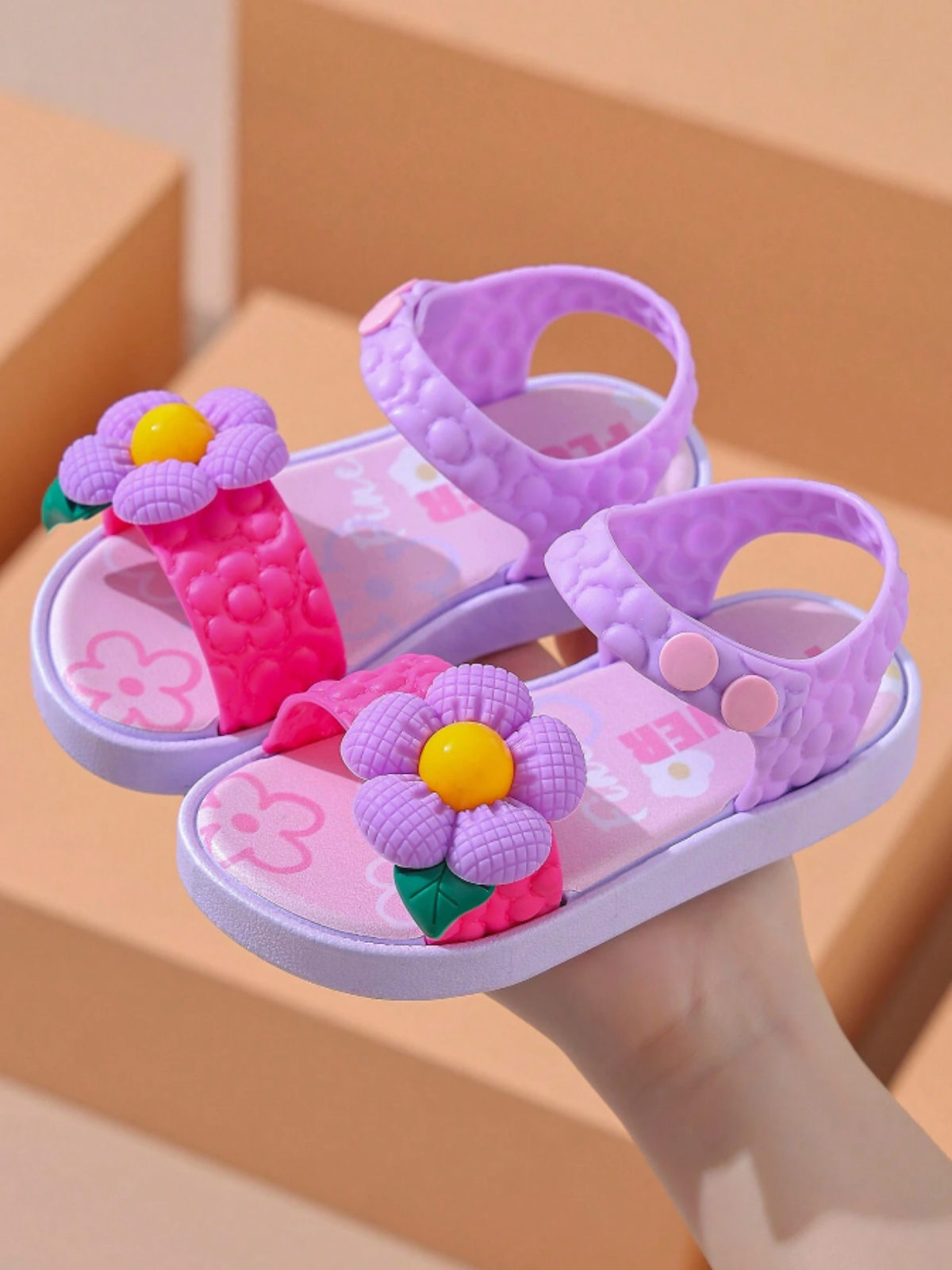 Girls Sunshine Blossom Jelly Sandals