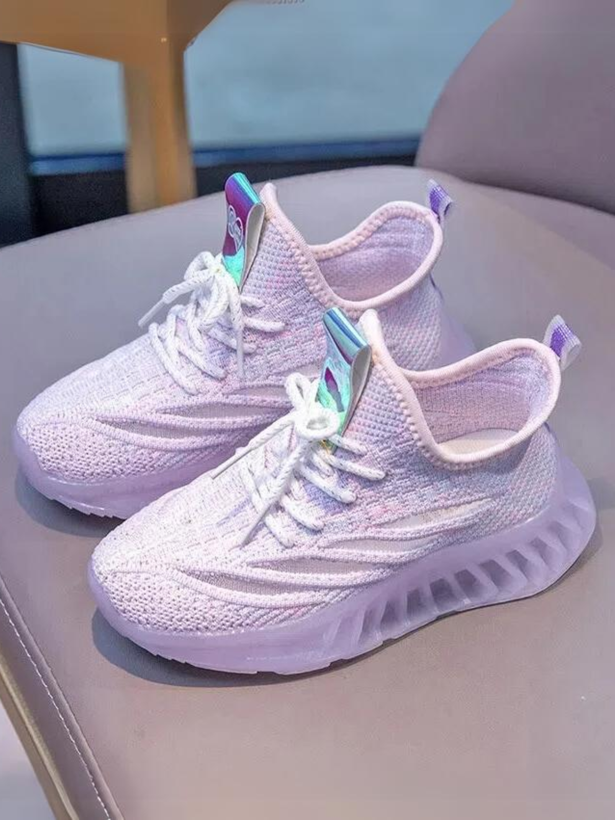 Girls Lightweight Knit Sneakers