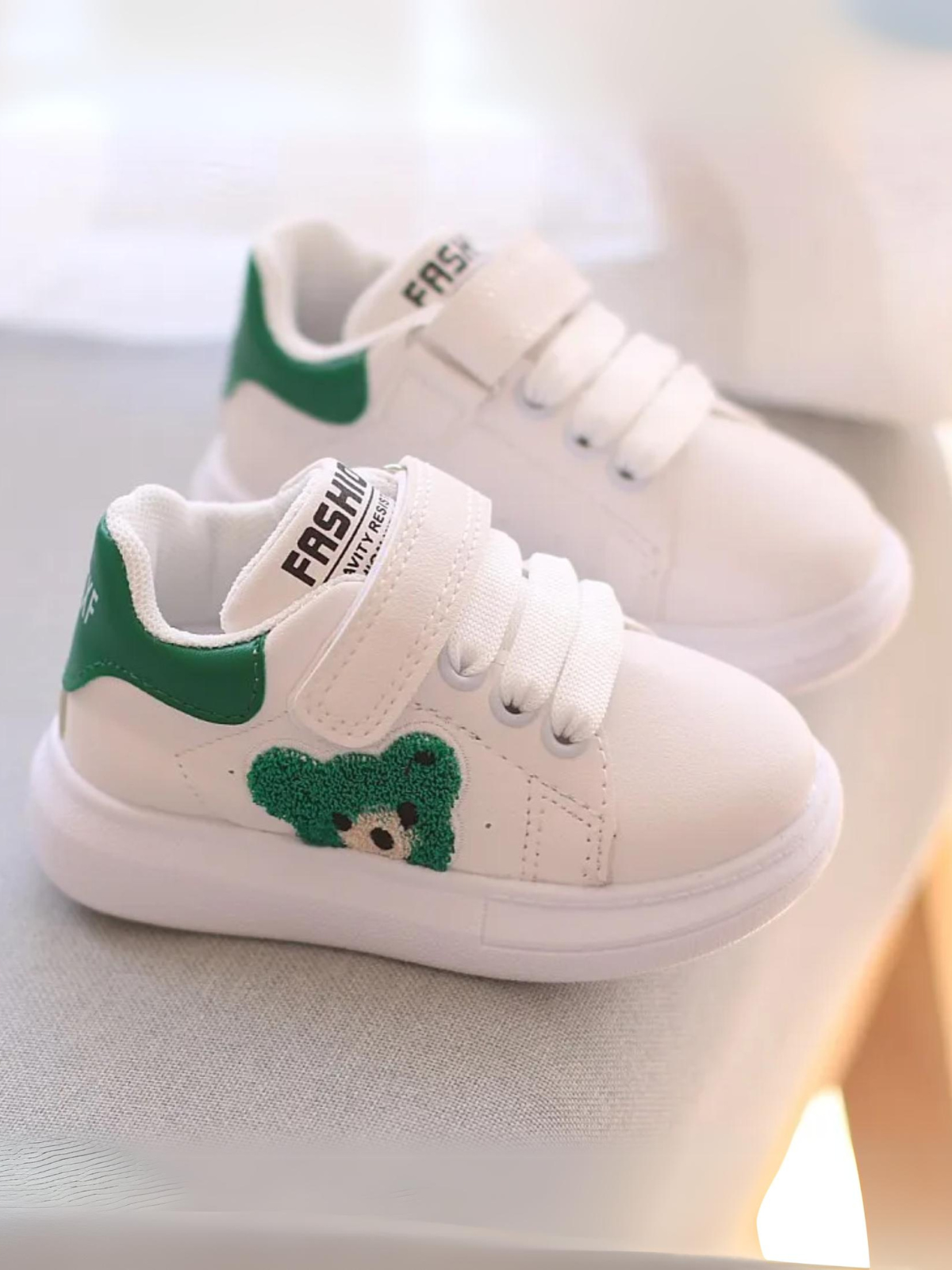 Girls Fashion Teddy Bear Sneakers
