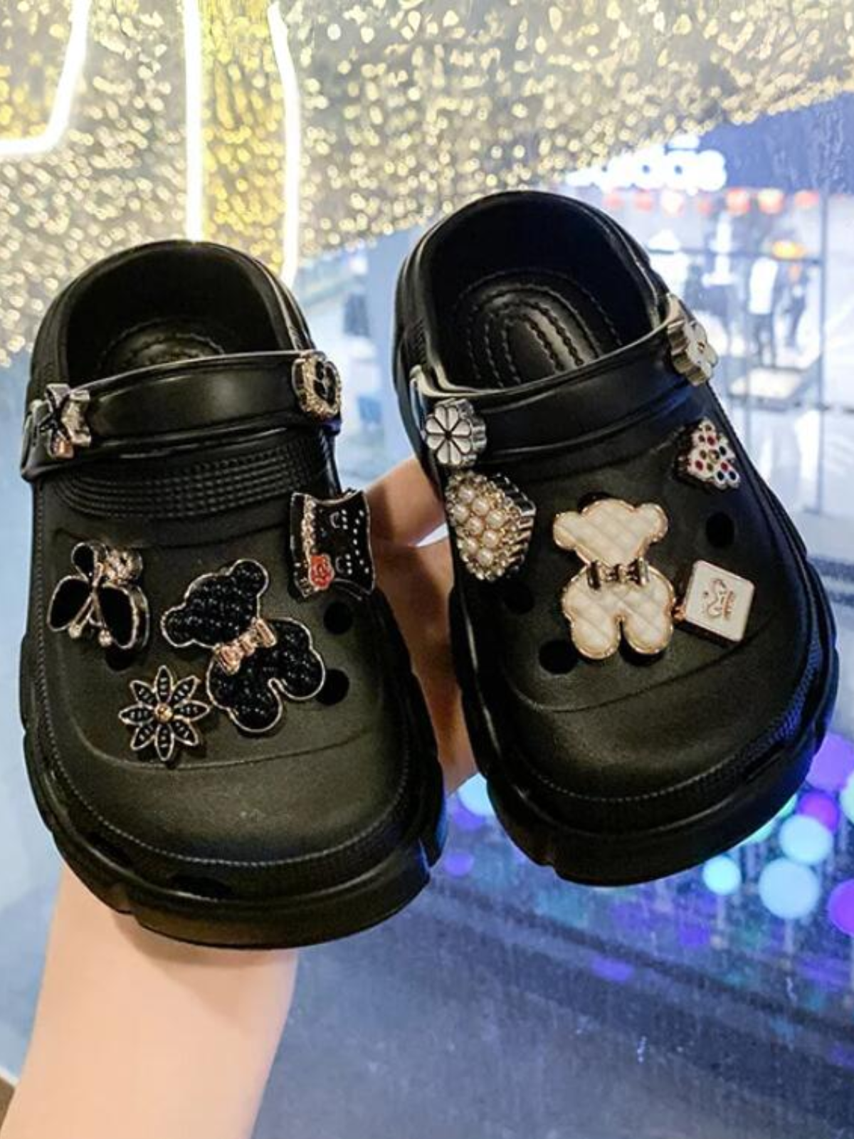 Girls Stylish Charm-Accented Shoes