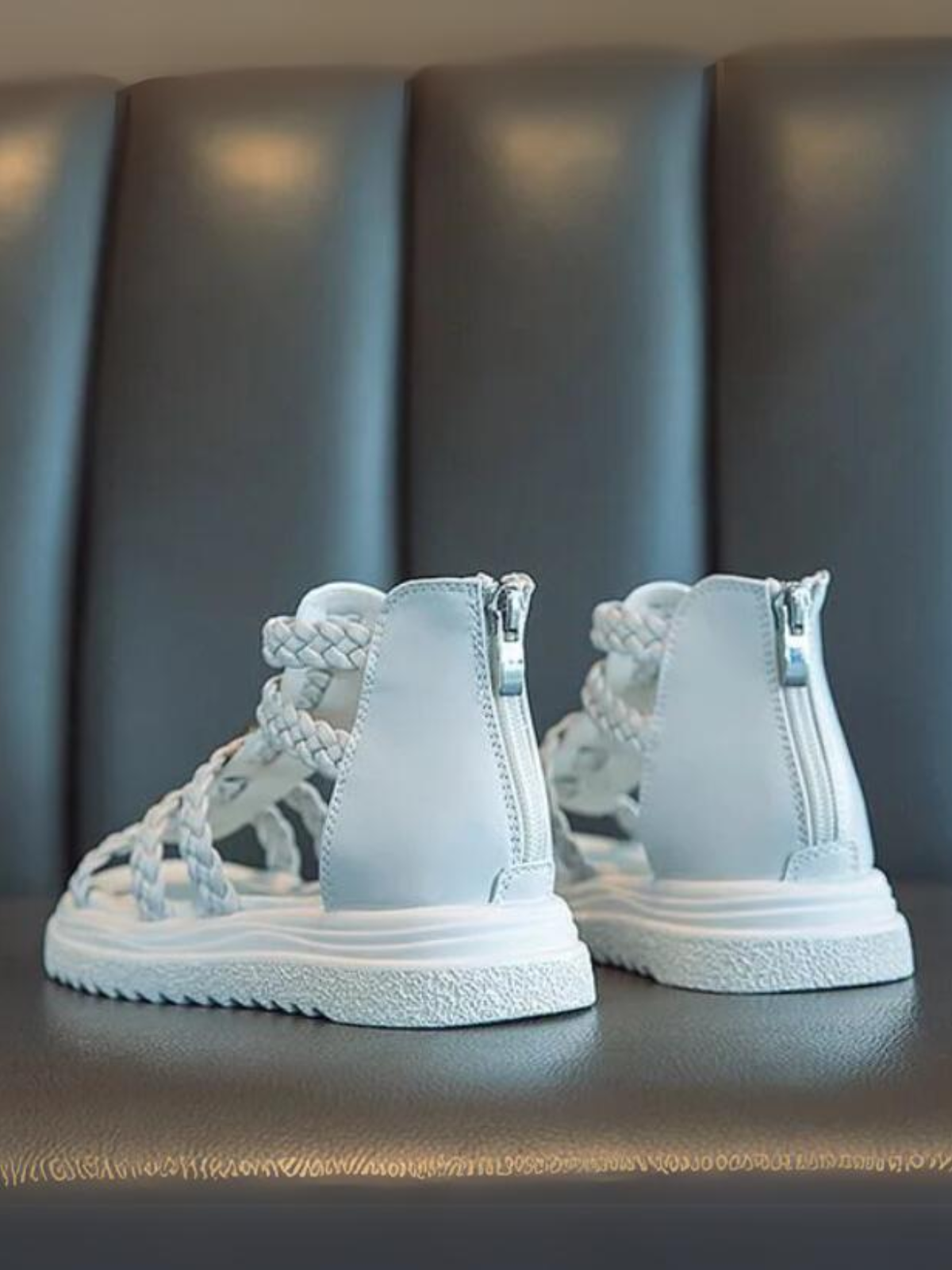 Trendy Girls' Braided Gladiator Sandals - Stylish and Comfortable