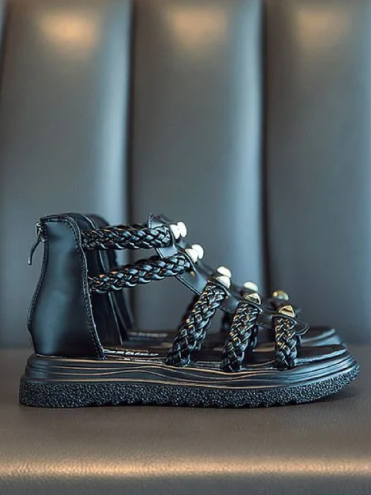 Trendy Girls' Braided Gladiator Sandals - Stylish and Comfortable