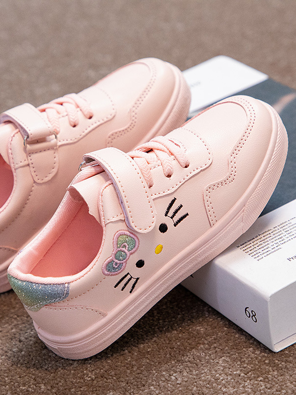 Back To School Shoes | Glitter Heel Kitten Sneakers | Mia Belle Girls