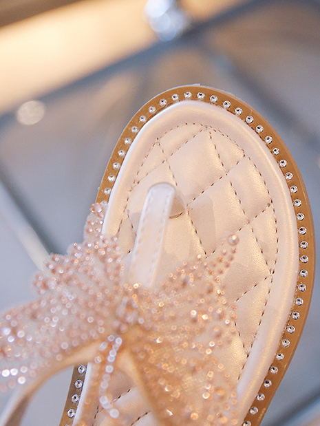 Shoes By Liv & Mia │ Rhinestone Butterfly Sandals - Mia Belle Girls