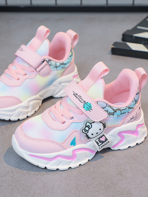 Back To School Shoes | Cute Kitten Shimmer Sneakers | Mia Belle Girls