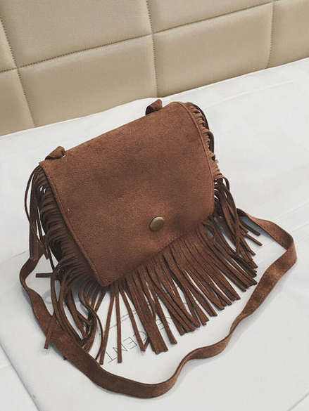 Little Girls Accessories | Sassy Suede Fringe Crossbody Bag