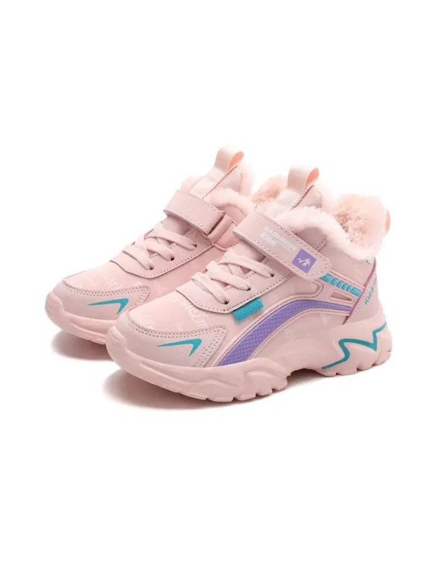 Back To School Shoes | Pink Fleece Lined Sneakers | Mia Belle Girls