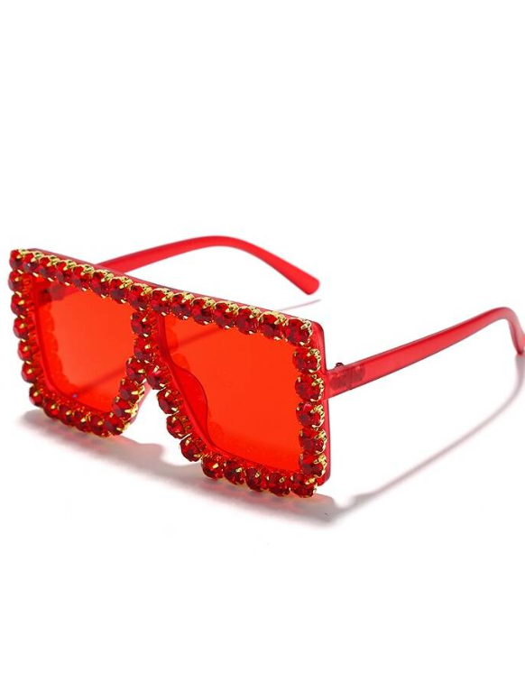 Girls Rhinestone Square sunglasses