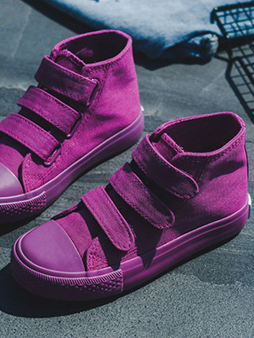Back To School Shoes | High Top Canvas Sneakers | Mia Belle Girls