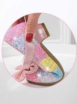 Shoes By Liv & Mia | Glitter Bow Mary Jane Heels