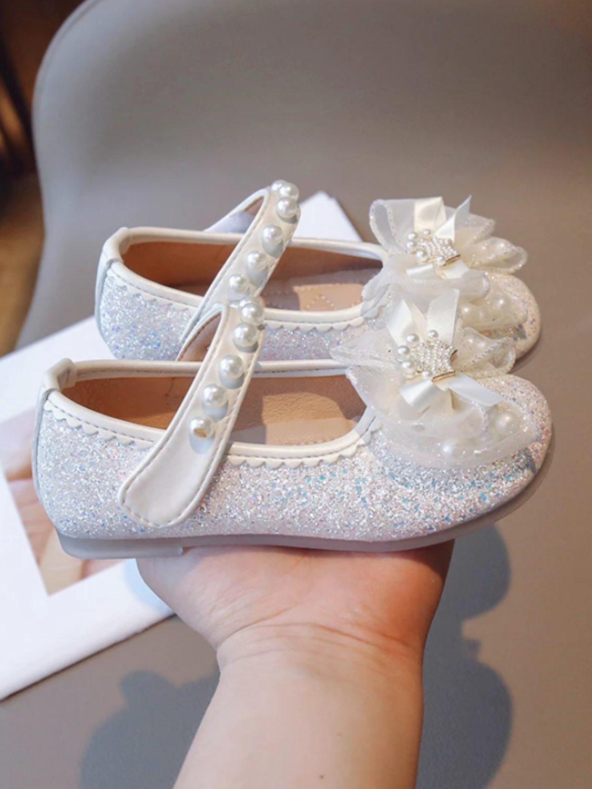 Mia Belle Girls Glitter Mary Jane Shoes | Shoes By Liv & Mia
