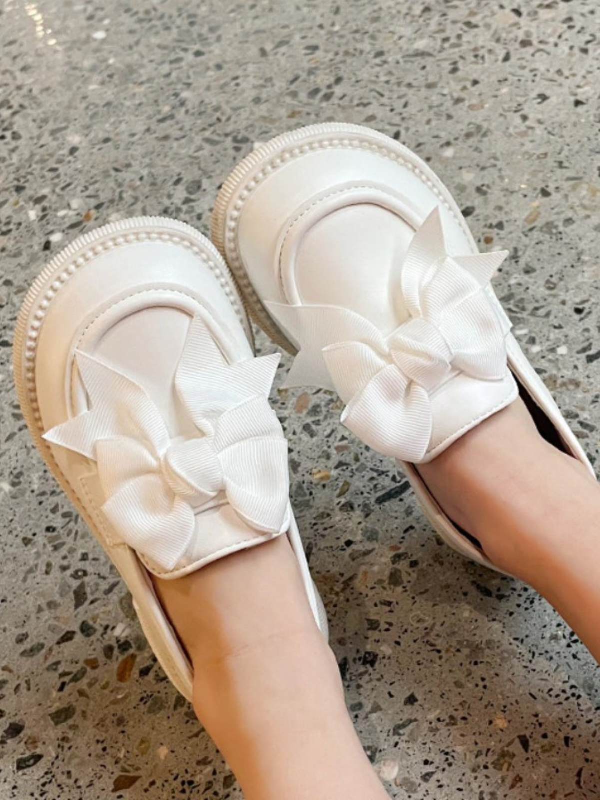 Kids Shoes By Liv & Mia | Girls Non-Slip Statement Bow Loafers 