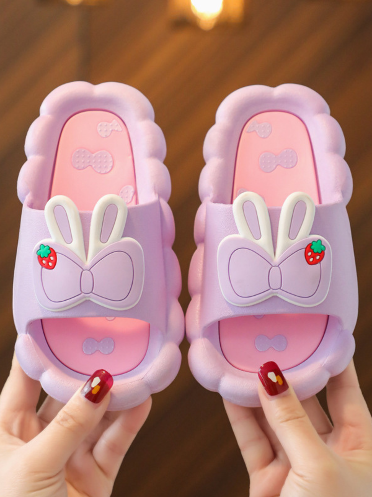 Shoes By Liv & Mia | Girls Easter Bunny Slip On Sandals | Kids Shoes