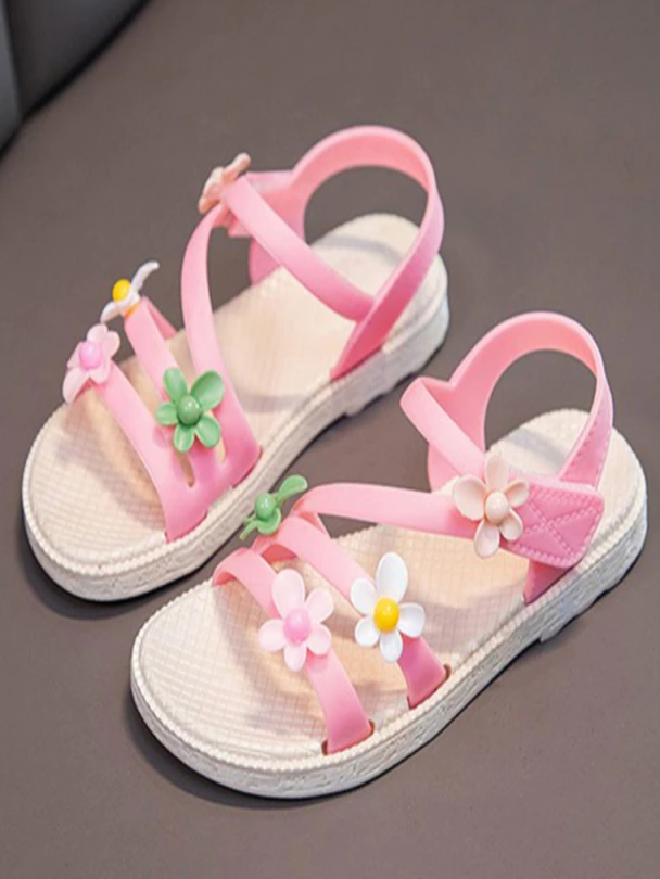 Girls Little Summer Sandals By Liv and Mia - Pink