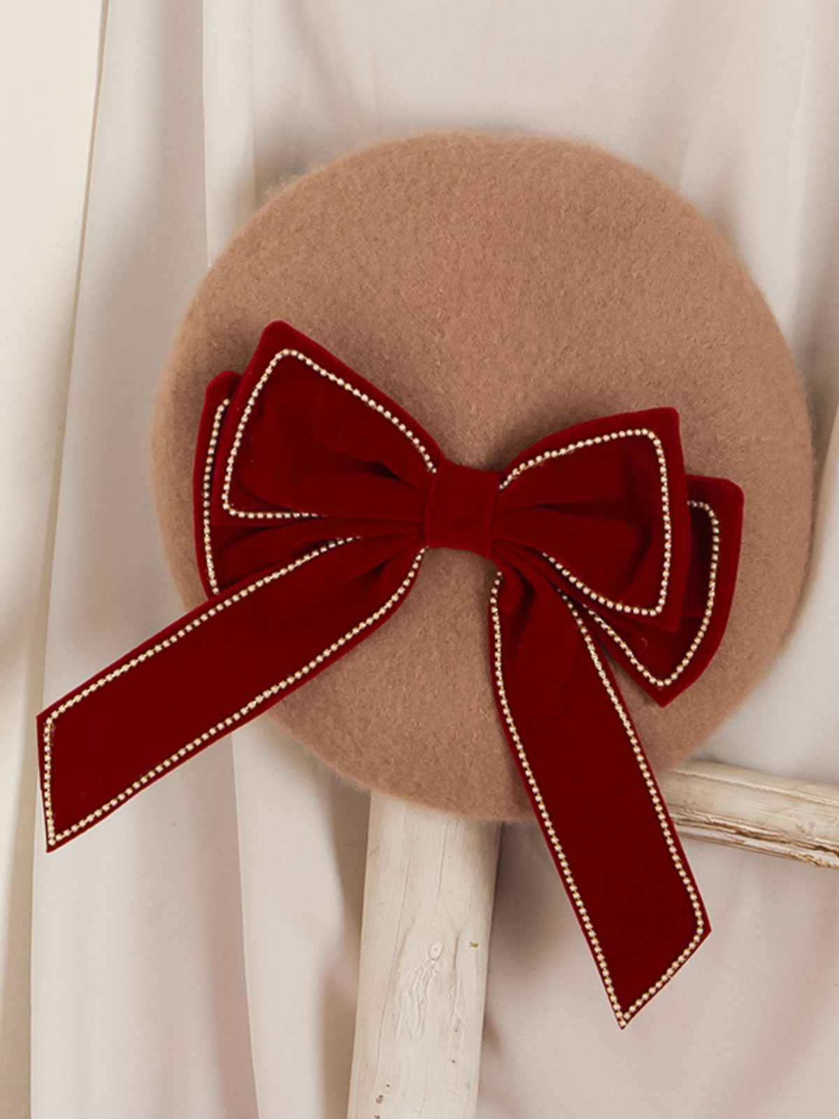 Mia Belle Girls Bowknot Beret Hat | Girls Accessories
