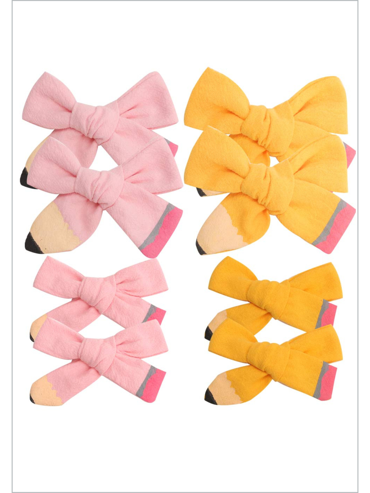 Girls School Accessories | Pencil Ribbon Hair Bows | Mia Belle Girls