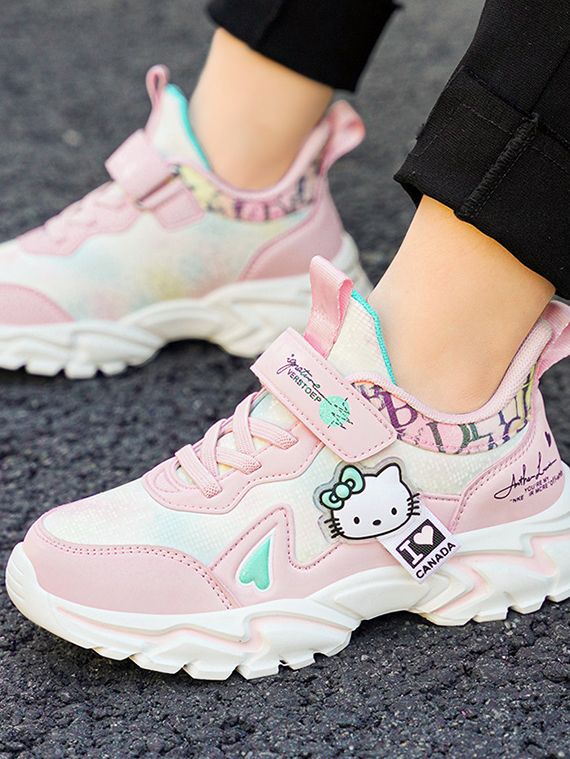 Back To School Shoes | Cute Kitten Shimmer Sneakers | Mia Belle Girls