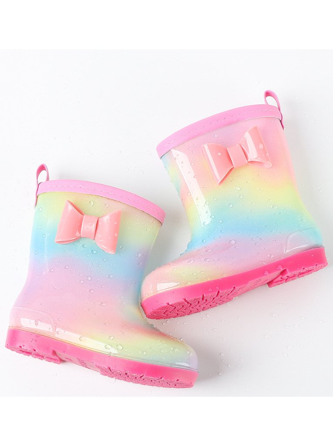 Shoes By Liv & Mia | Gradient Rainbow Rain Boots - Mia Belle Girls