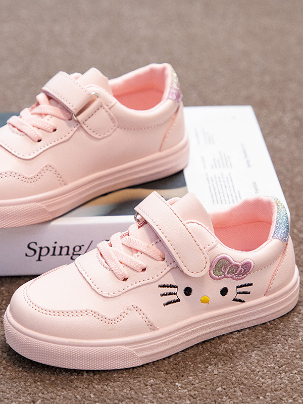 Back To School Shoes | Glitter Heel Kitten Sneakers | Mia Belle Girls