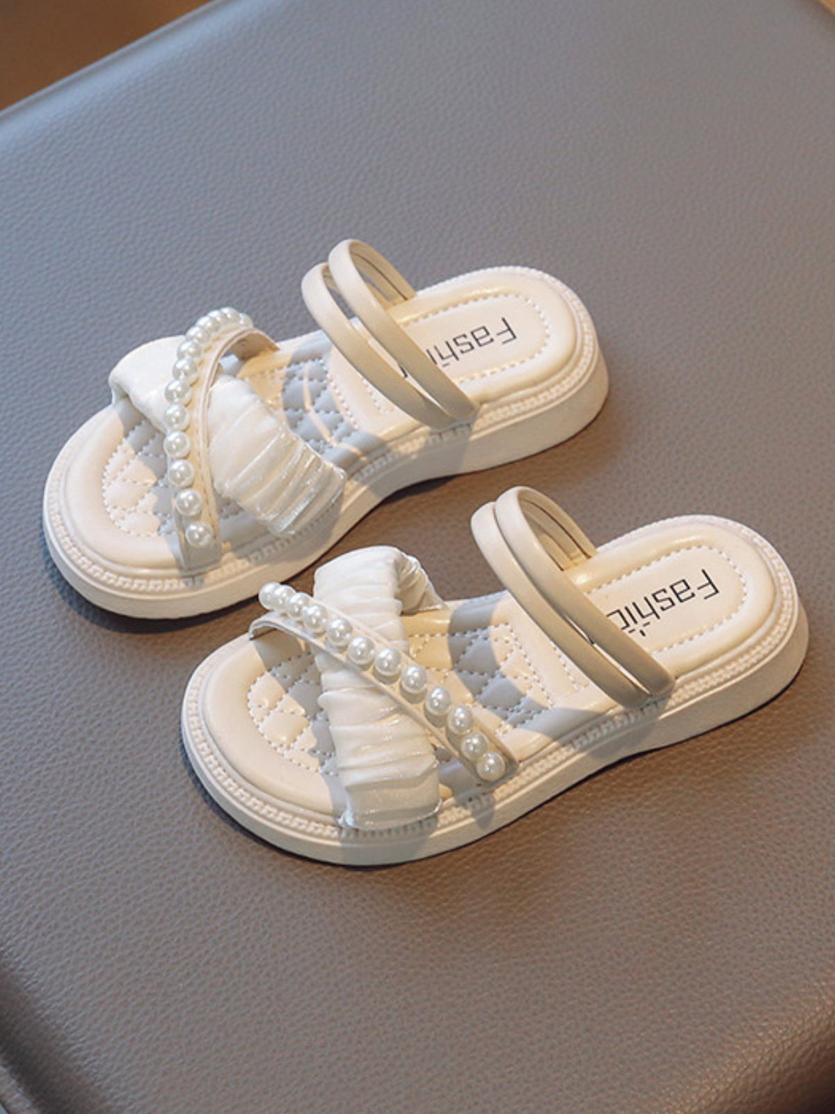 Pearly Toes Pearl-Embellished Sandals