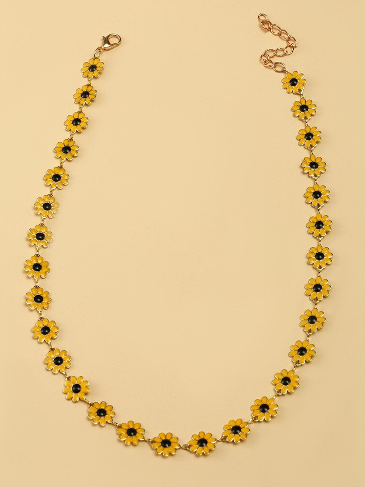 Mia Belle Girls | Enamel Sunflower Necklace | Girls Accessories