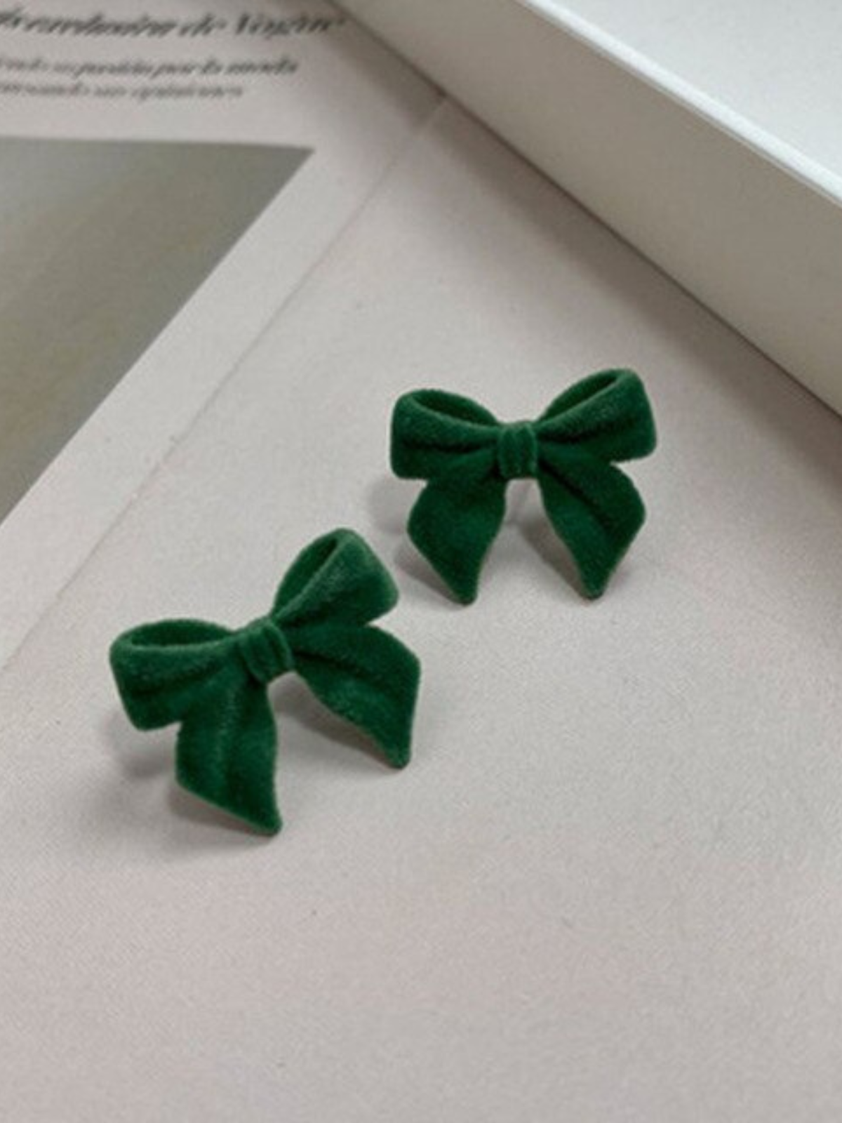Mia Belle Girls Bow Velvet Earrings | Girls Accessories