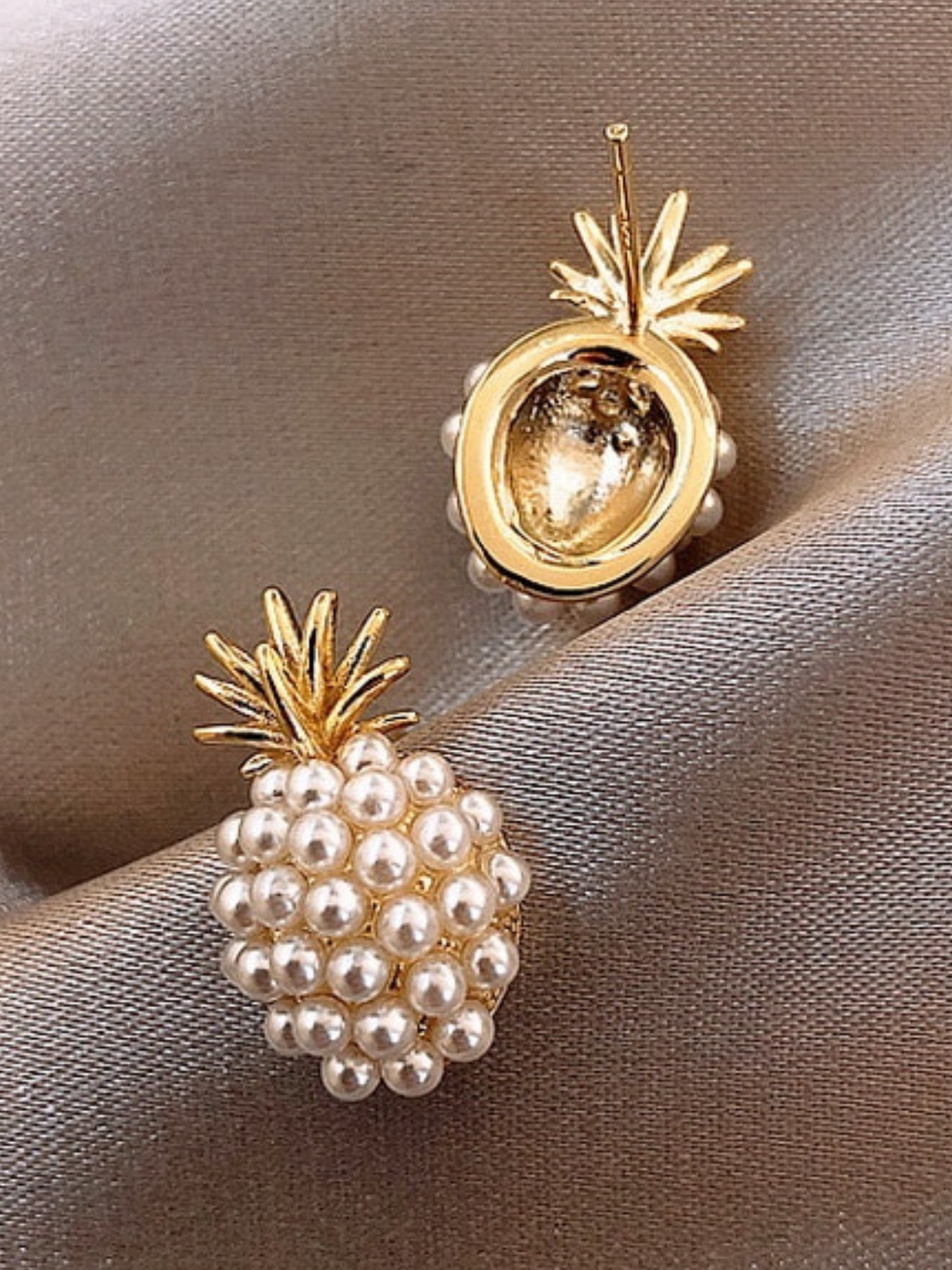 Mia Belle Girls Pearl Pineapple Earrings | Girls Accessories