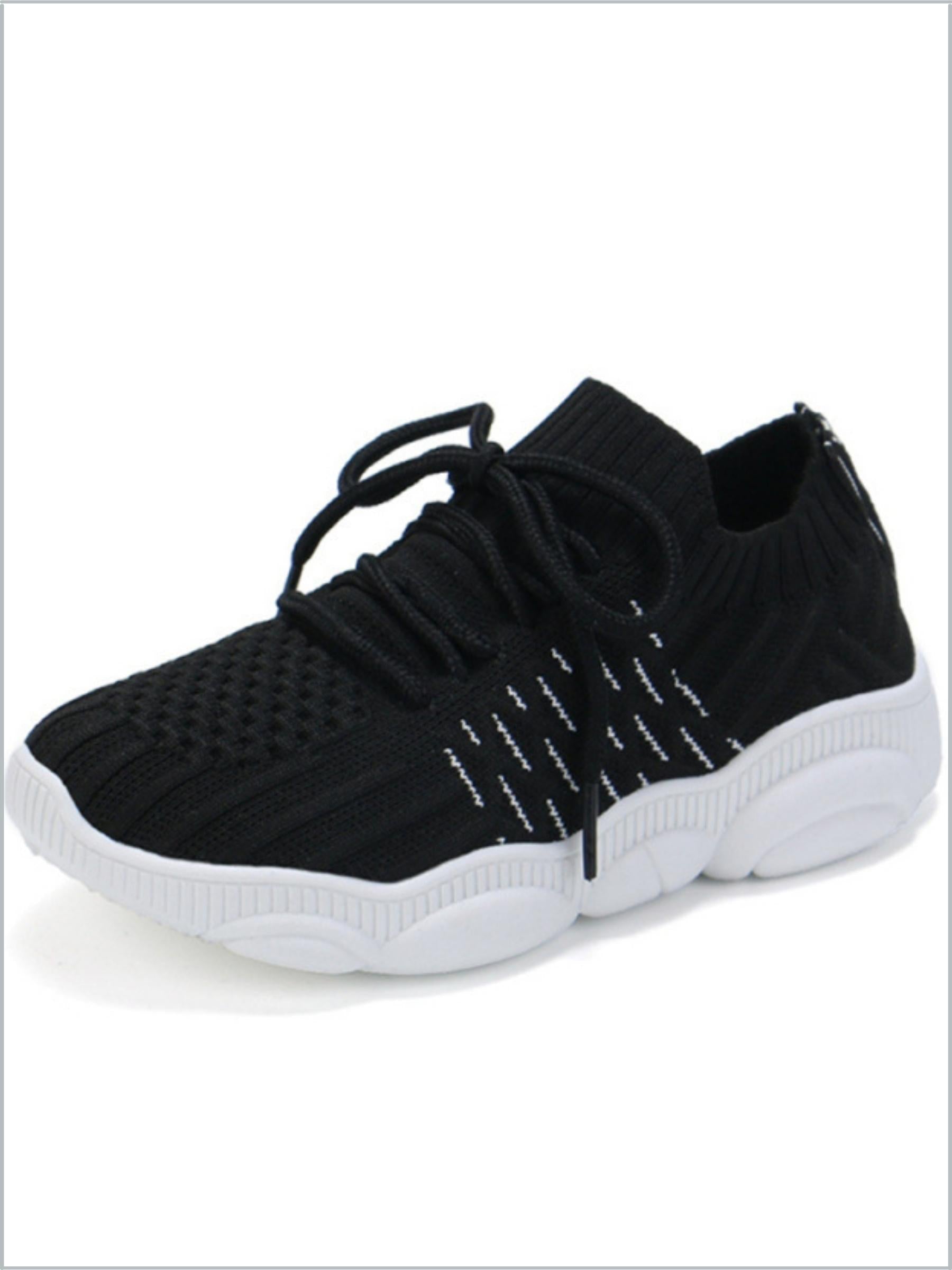 Girls Sock Fit Woven Running Sneakers By Liv And Mia