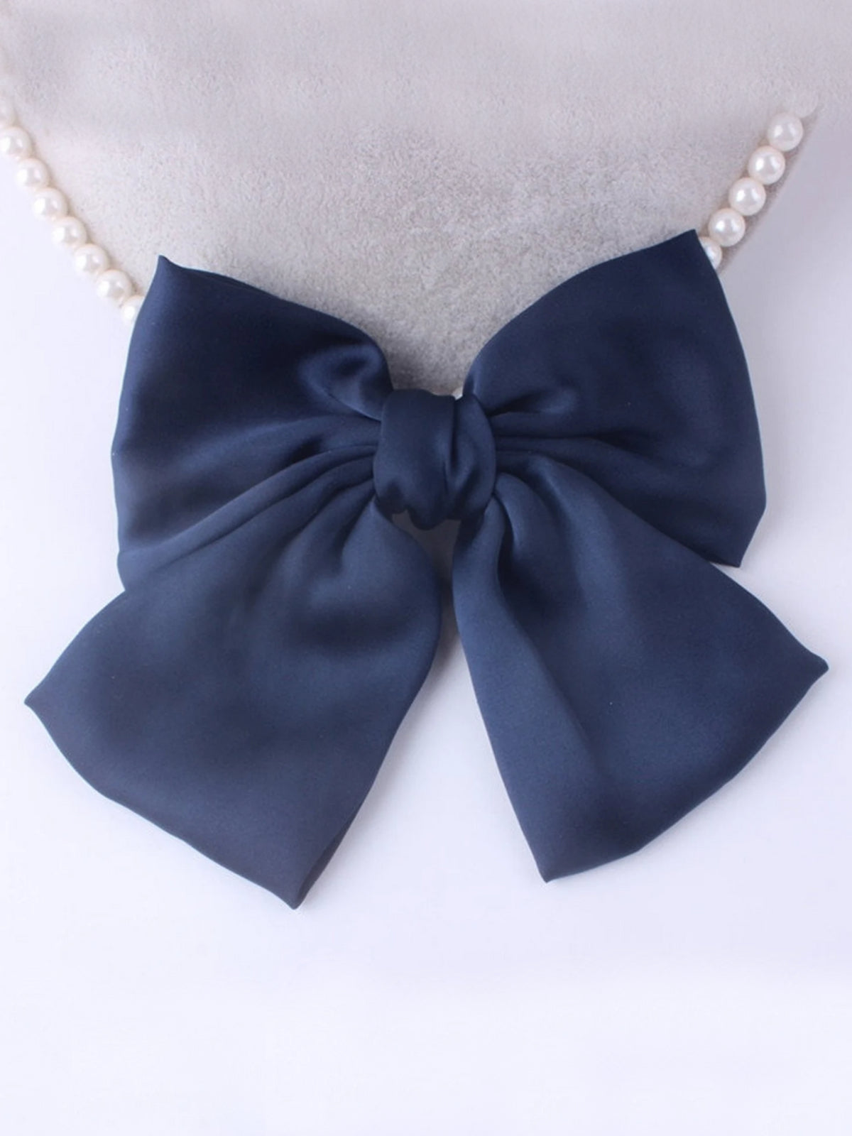 Girls School Accessories | Satin Hair Bow Clip | Mia Belle Girls