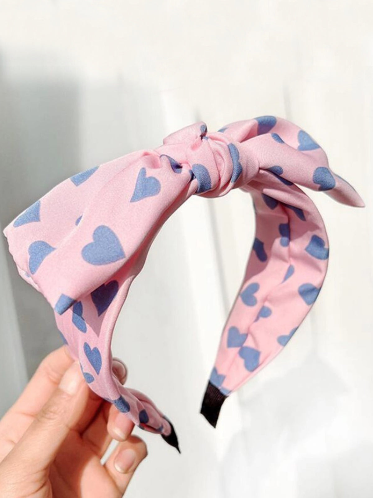Mia Belle Girls Heart Print Bow Headband | Girls Accessories