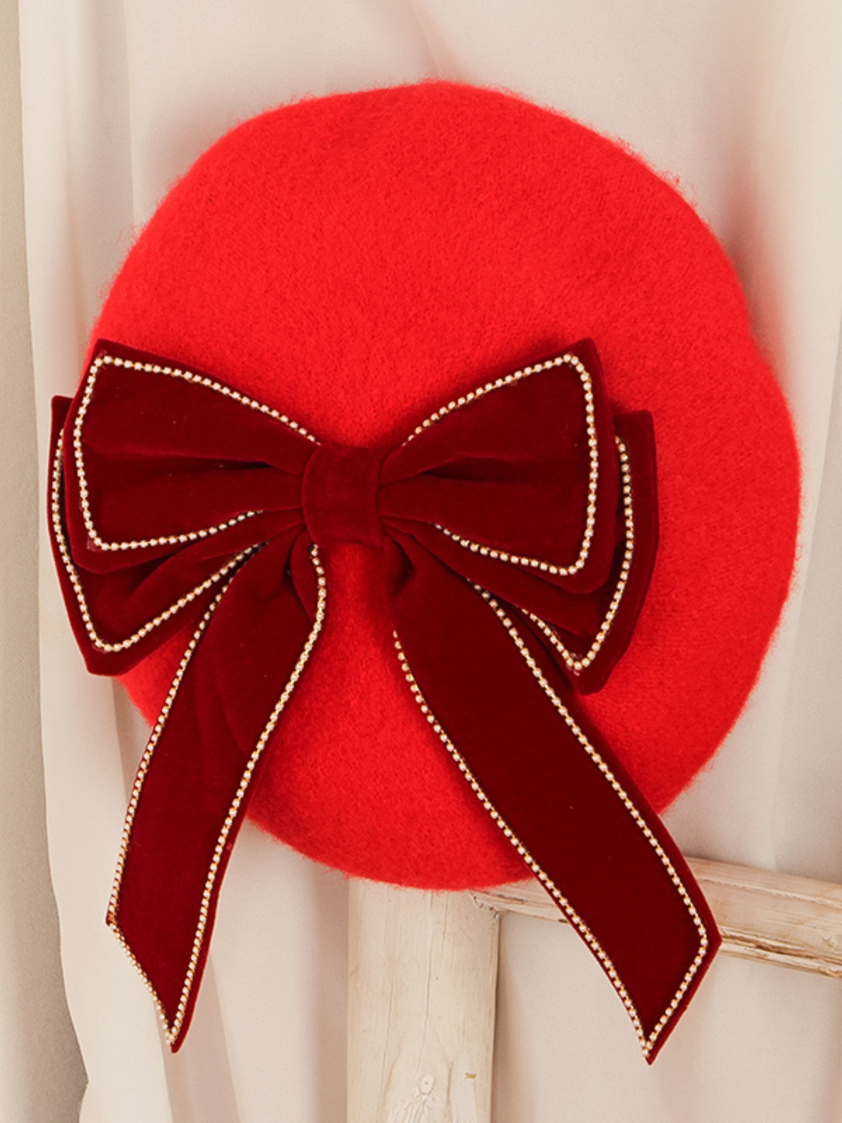 Mia Belle Girls Bowknot Beret Hat | Girls Accessories