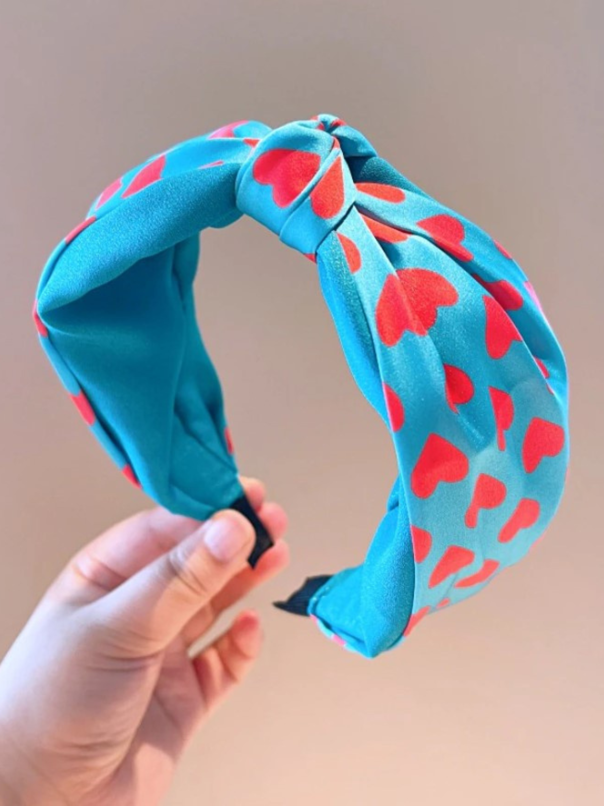 Mia Belle Girls Heart Print Bow Headband | Girls Accessories