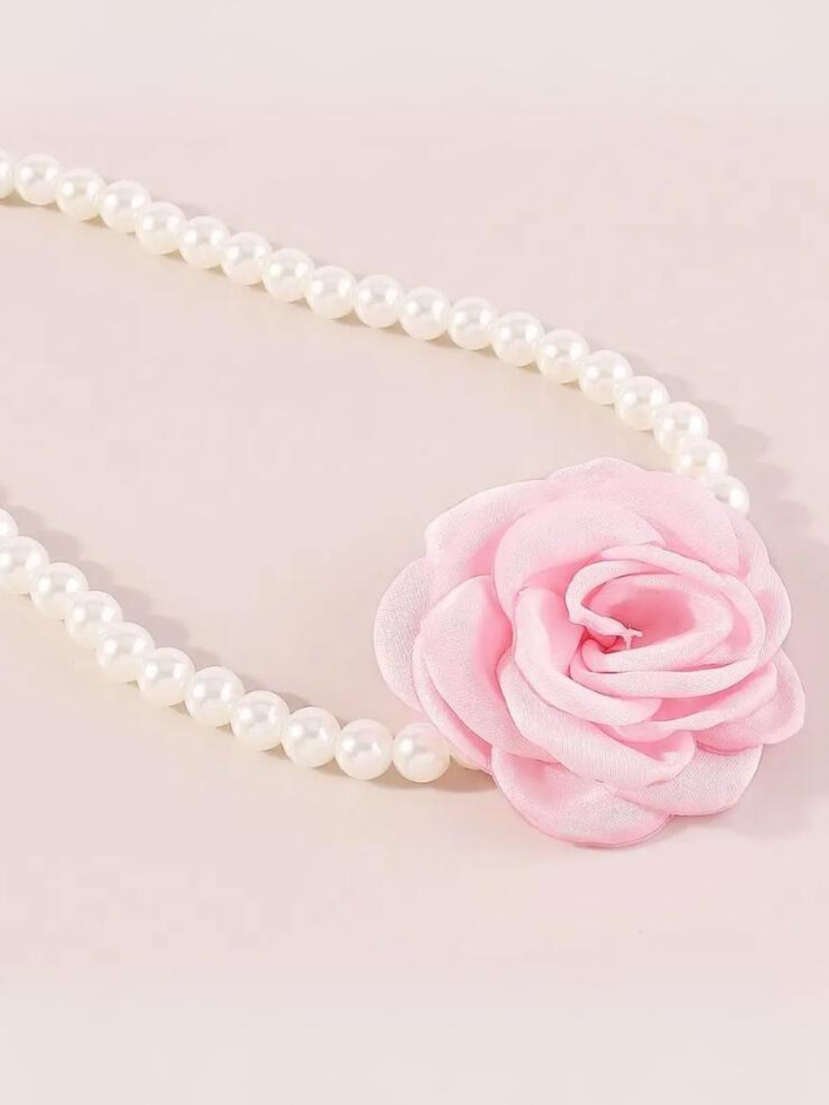 Mia Belle Girls Rose Pearl Choker Necklace | Girls Accessories